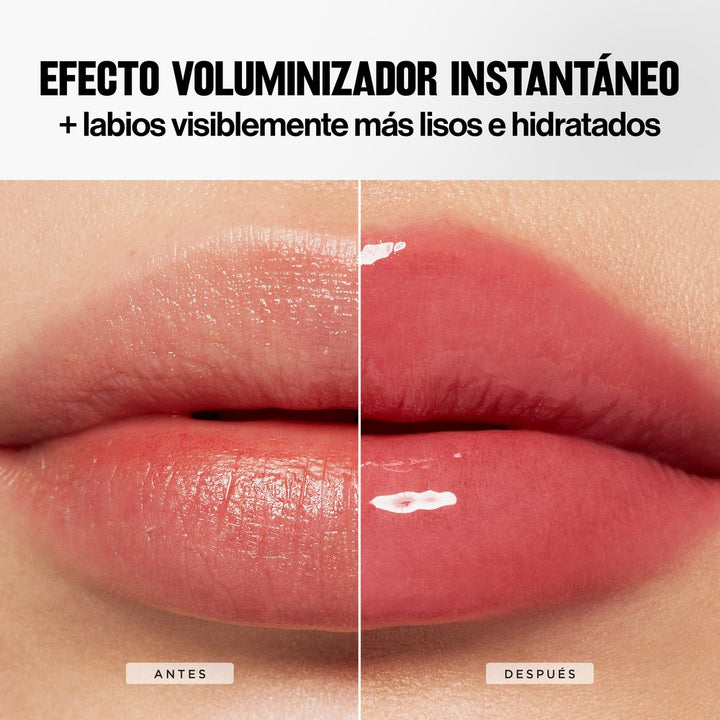 Revlon PhotoReady Instant Plump Serum antes y después en los labios