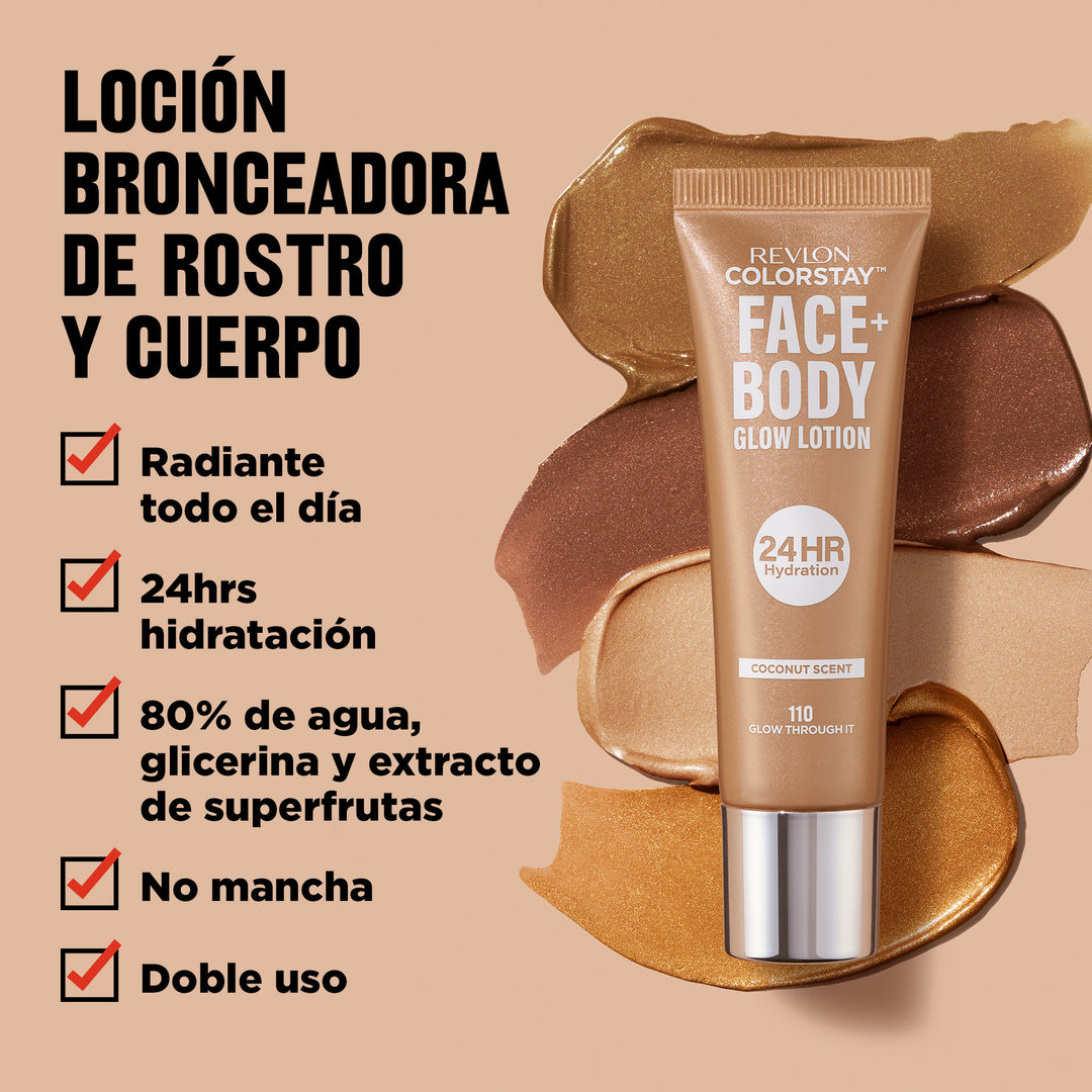 Loción bronceadora ColorStay™  Face & Body Glow Lotion