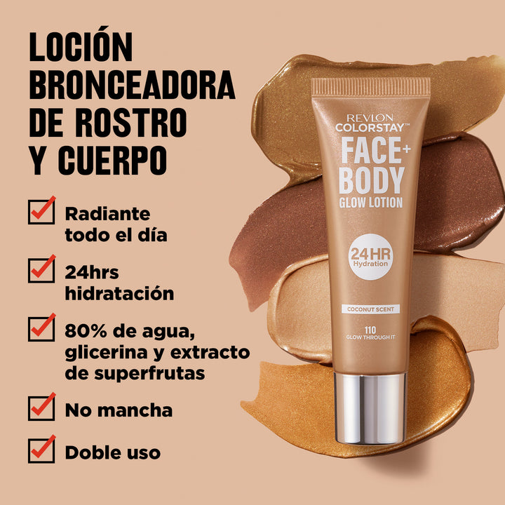 Loción bronceadora ColorStay™  Face & Body Glow Lotion