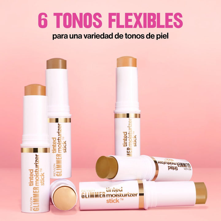 Revlon Glimmer Tinted Moisturizer Stick gama completa de 6 tonos